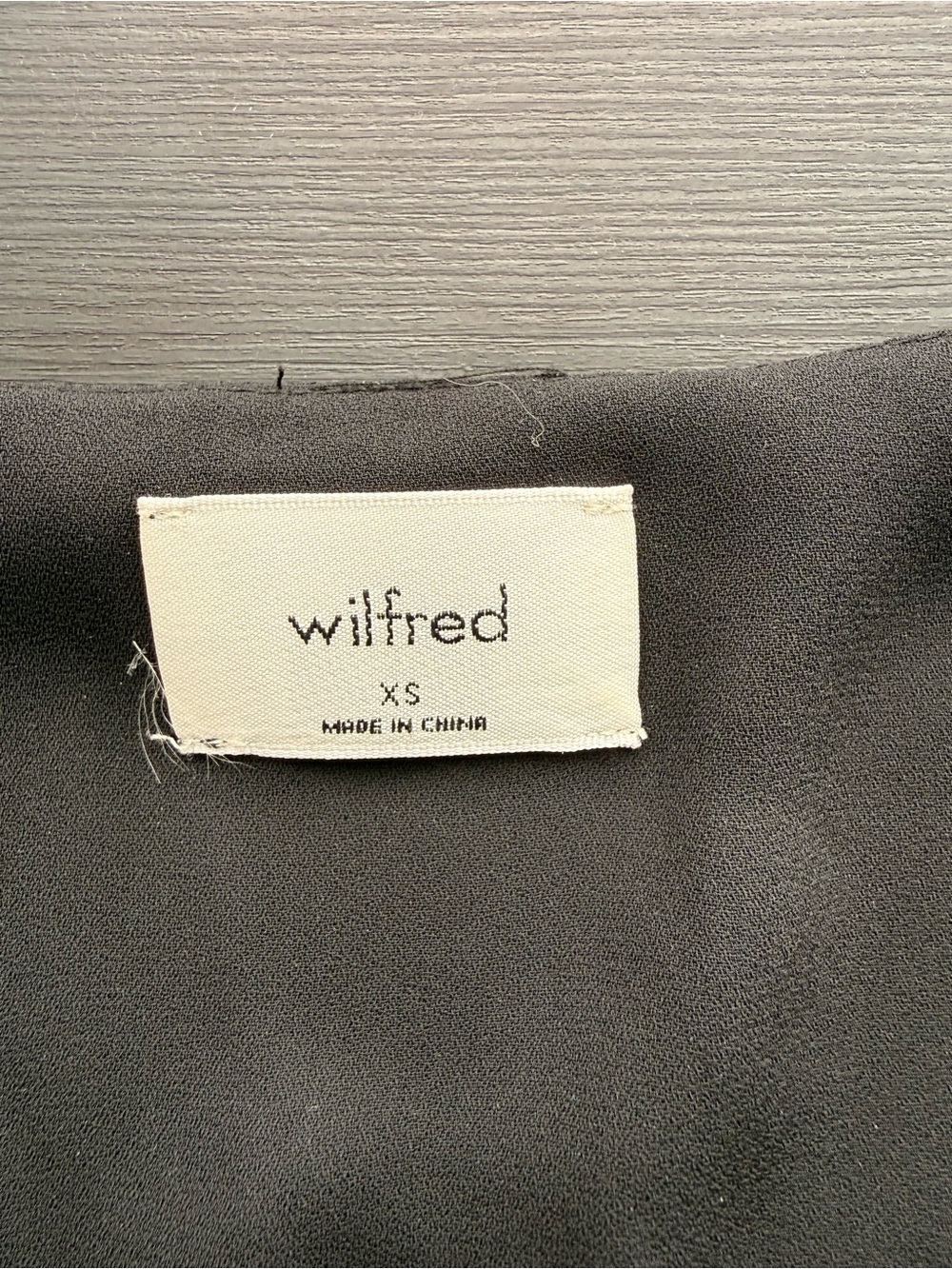 Wilfred Black Smocked-Waist V-Neck Blouse - Picture 3 of 4